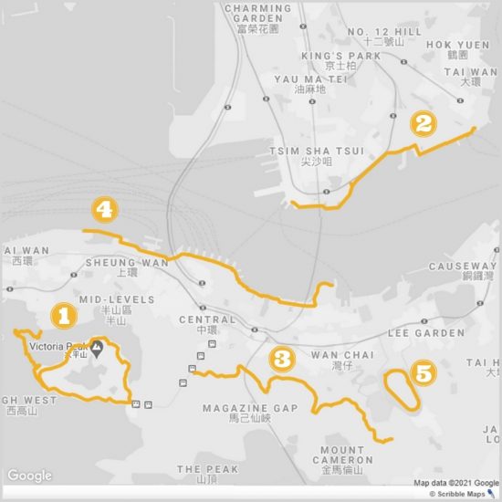 Where to run in central HK